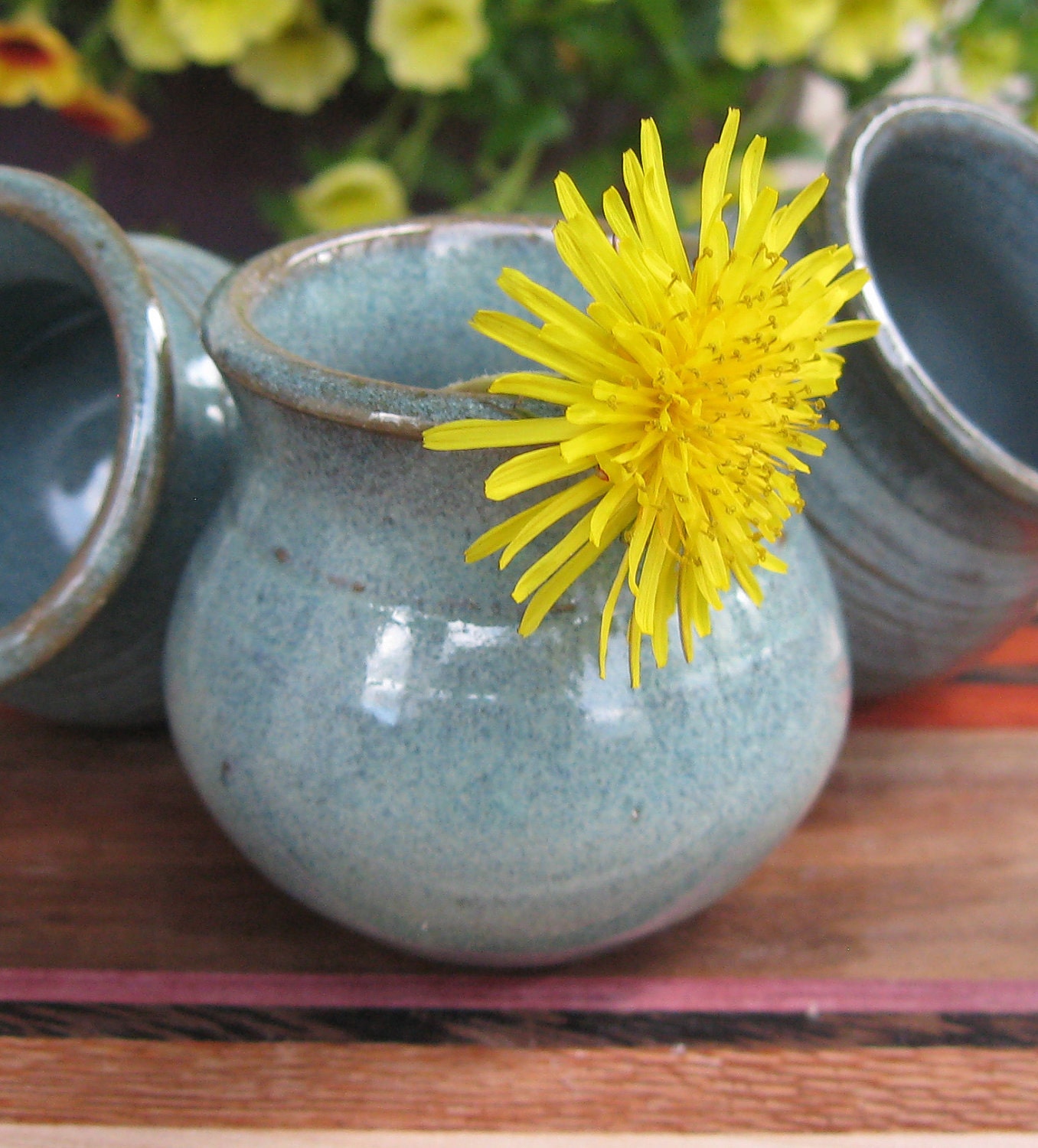Green Mommy Pot Miniature Pottery EACH ONE UNIQUE