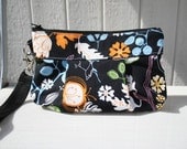 Bag purse wristlet GUNILLA in black  - Handmade Purse  / Wristlet