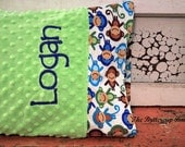 Personalized Toddler or Travel Pillowcase and Pillow  - Custom Made, You Choose Fabric and Colors - Pillow Included