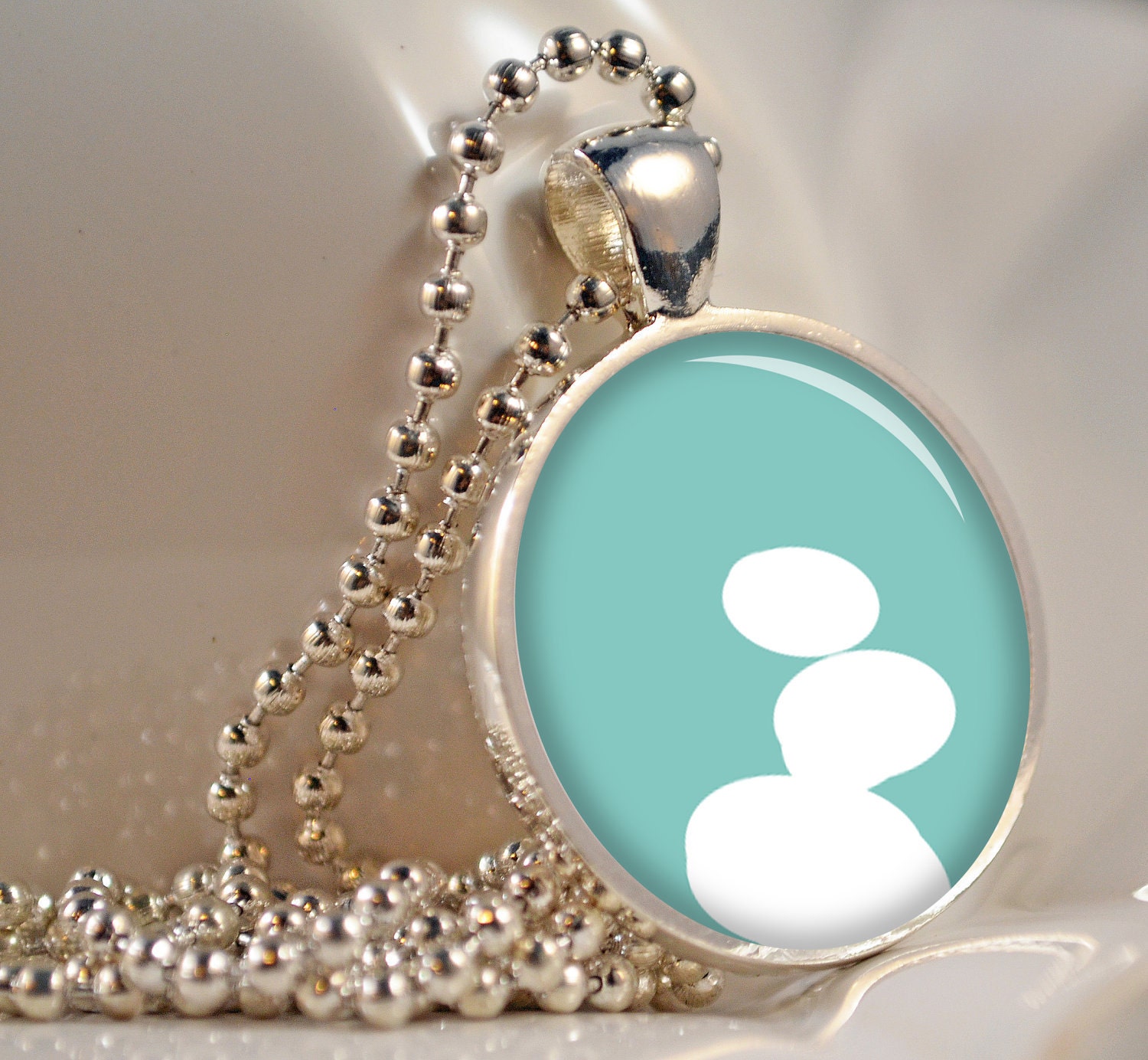 Zen Water Pebble Resin Pendant Picture Pendant Photo Pendant C81S