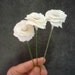 Set of 3 White Flowers - Decoration - Home decor - Wedding - Handmade by oenopia