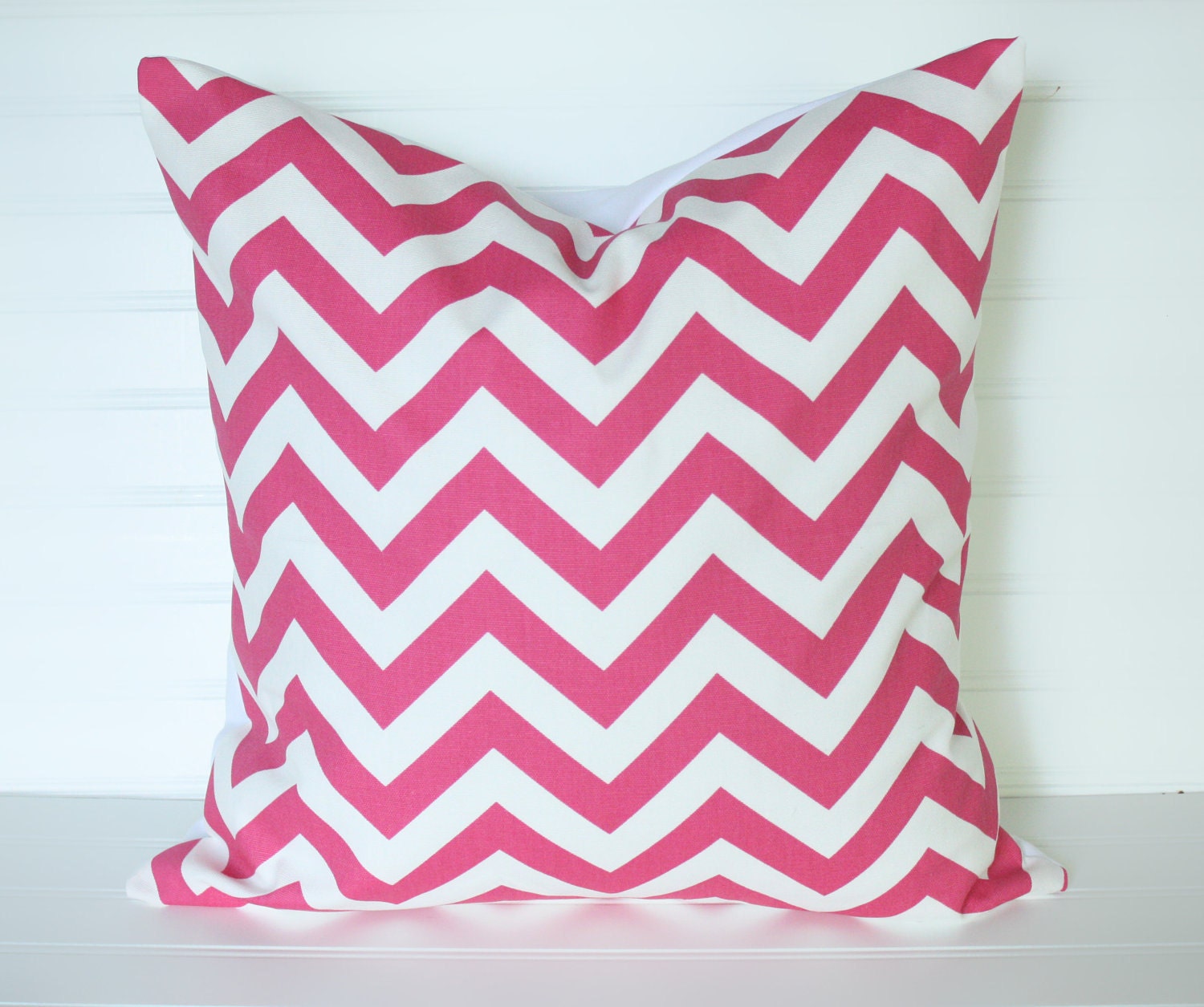 18x18 Pink Chevron Pillow Cover