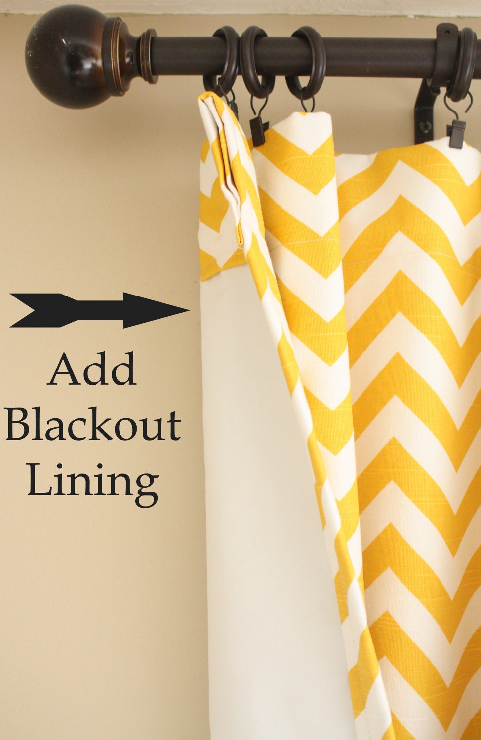 Add Black out Lining to my CURTAINS