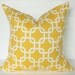 Yellow Interlock Pillow Cover 18x18