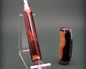 Handcrafted  magnetic cap fountain Pen. Honduran Rosewood burl with gunmetal hardware.