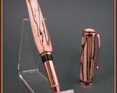 Closed End Copper roller ball Pen in an Unbelievable Spalted Maple Wood.