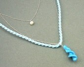 Bermuda Twist silk and silver necklace