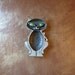Vintage Metal Green Eyed Black Cat. Vanity Dish.