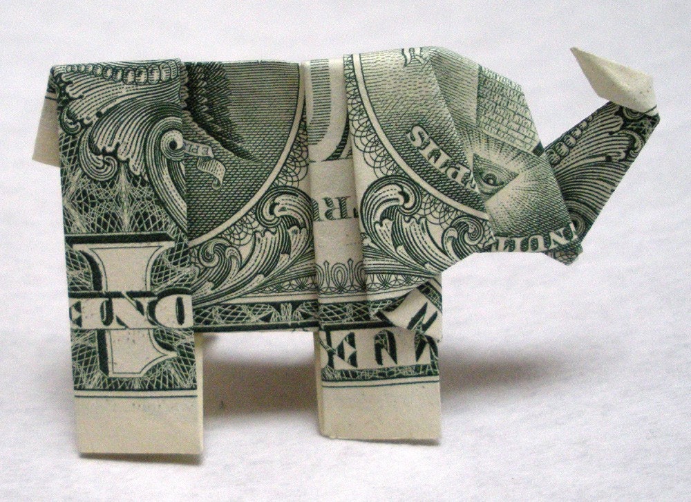 elephant dollar origami