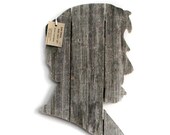 Abraham Lincoln, wall art,  made of recycled fence wood, Abe