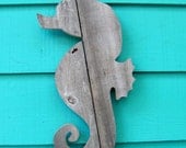 Seahorse made of recycled fence wood