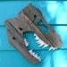 Dinosaur, T-Rex Skull made of recycled wood,