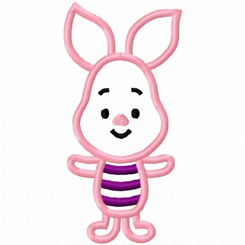 Digi Dolls Piglet Cutie Embroidery Applique Design 4x4 5x7 INSTANT DOWNLOAD