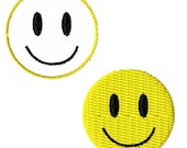 Mini Happy Smiley Face Solid Fill and Outline Machine Embroidery Designs - Perfect for Hair Bows INSTANT DOWNLOAD