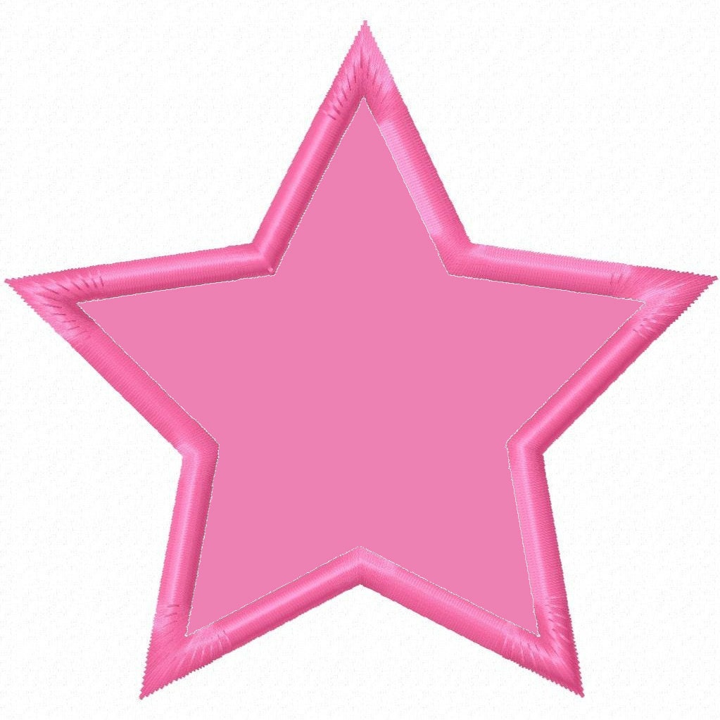 Digitizing Dolls Star Applique Machine Embroidery Design 2x2 3x3 4x4 5x5 INSTANT DOWNLOAD