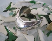 Vintage Sterling Mexican Wave Cuff Bracelet