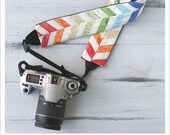 rainbow chevron camera strap cover