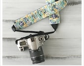 ruched camera strap cover - pretty nautical floral