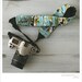 ruched camera strap cover - blue/navy floral