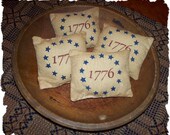 1776 13 Colonial Stars Primitive Americana Pillow Tuck Ornie Bowl Fillers Set of four Original Design