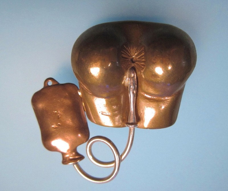 Squeaky Clean Enema Pin, Brooch