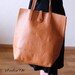 Simple Leather Shoulder Bag - Tan Brown