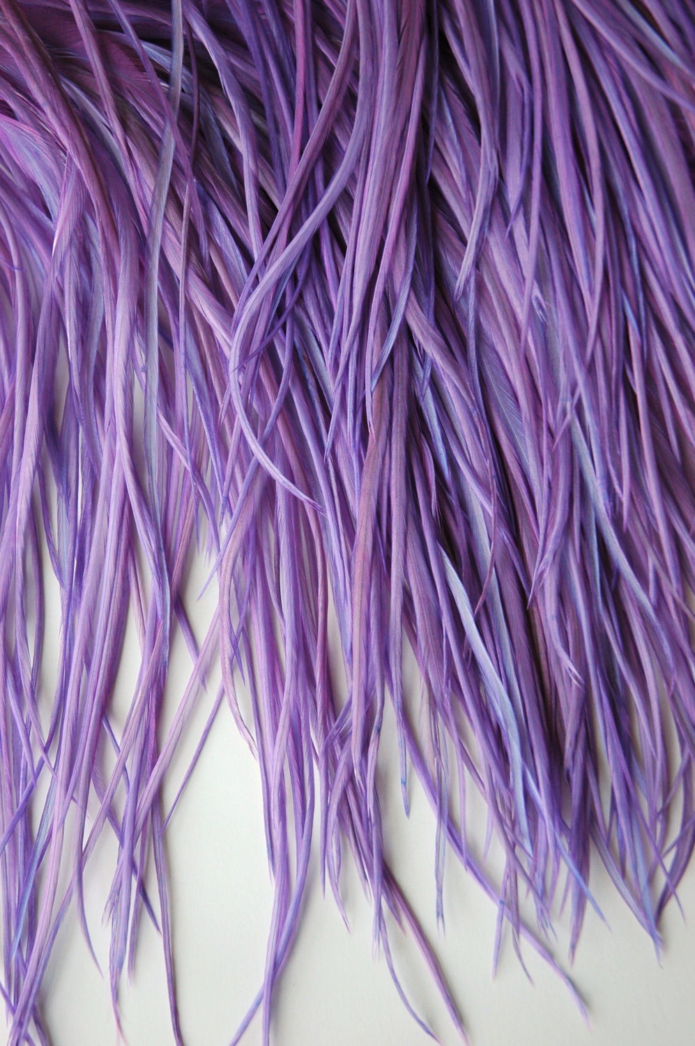 EXTRA LONG lavender feather hair extensions(10-14 inches) - RARE -