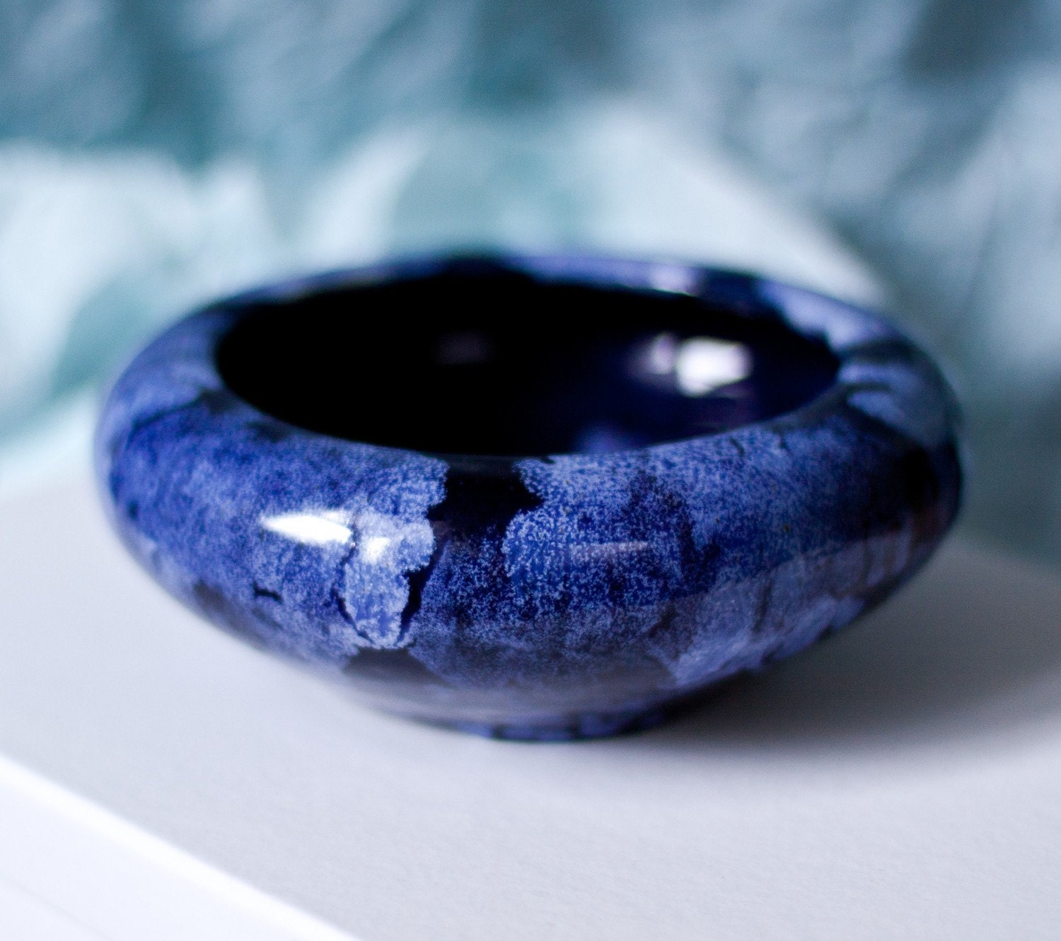 Vintage Brush McCoy Planter in Blue Glaze by Beezus Complex