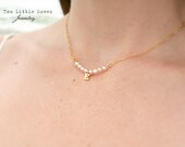 CUSTOM Pearl Paradise - Choose Your Own Initial- 14K Gold Filled Chain - Everyday simple delicate personal jewelry