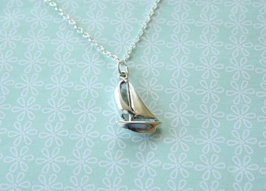 The Sterling Silver Sailboat Necklace - simple everyday nautical jewelry