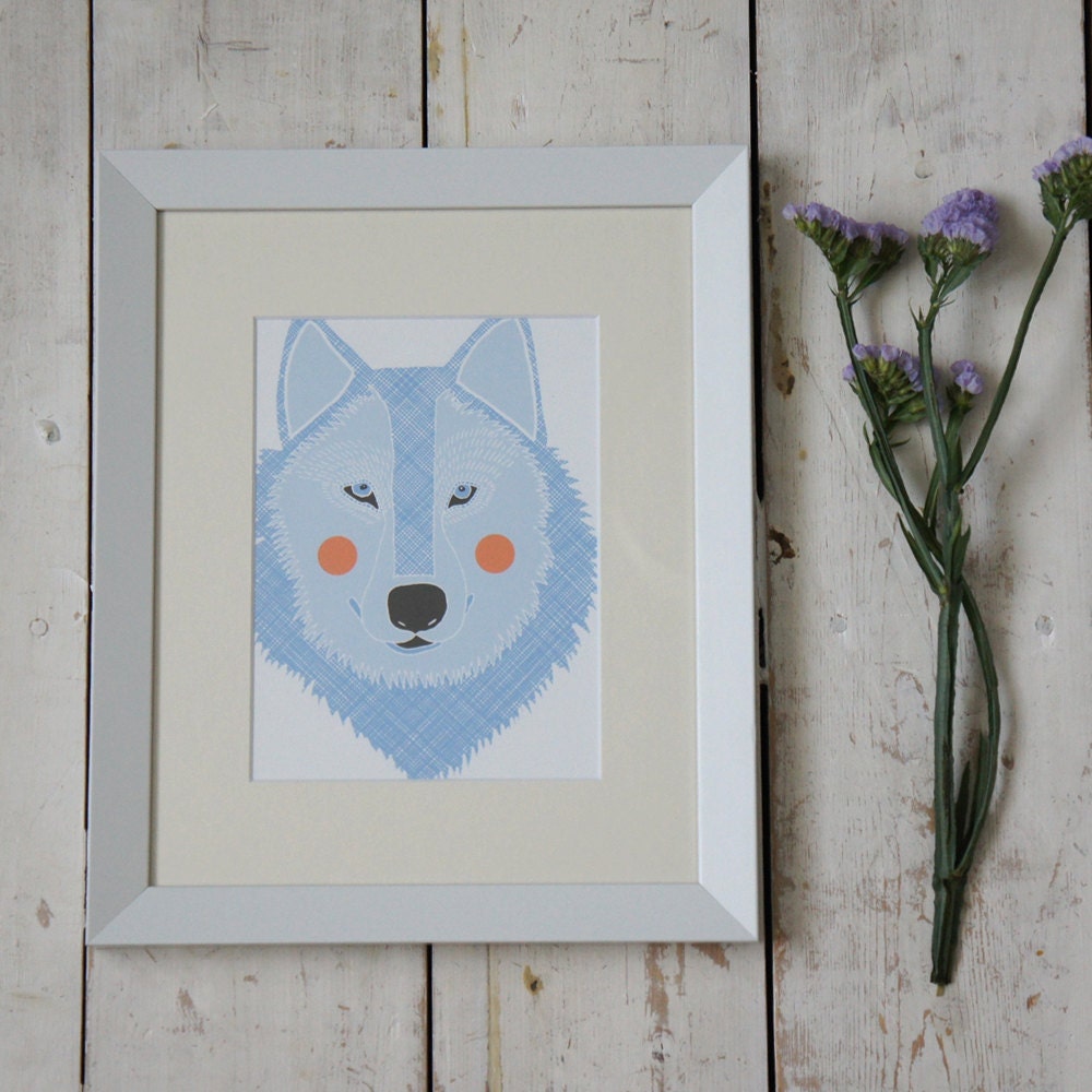Winter Wolf Denim Blue Print Medium