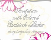 Invitation Sample with Colored Cardstock Backer