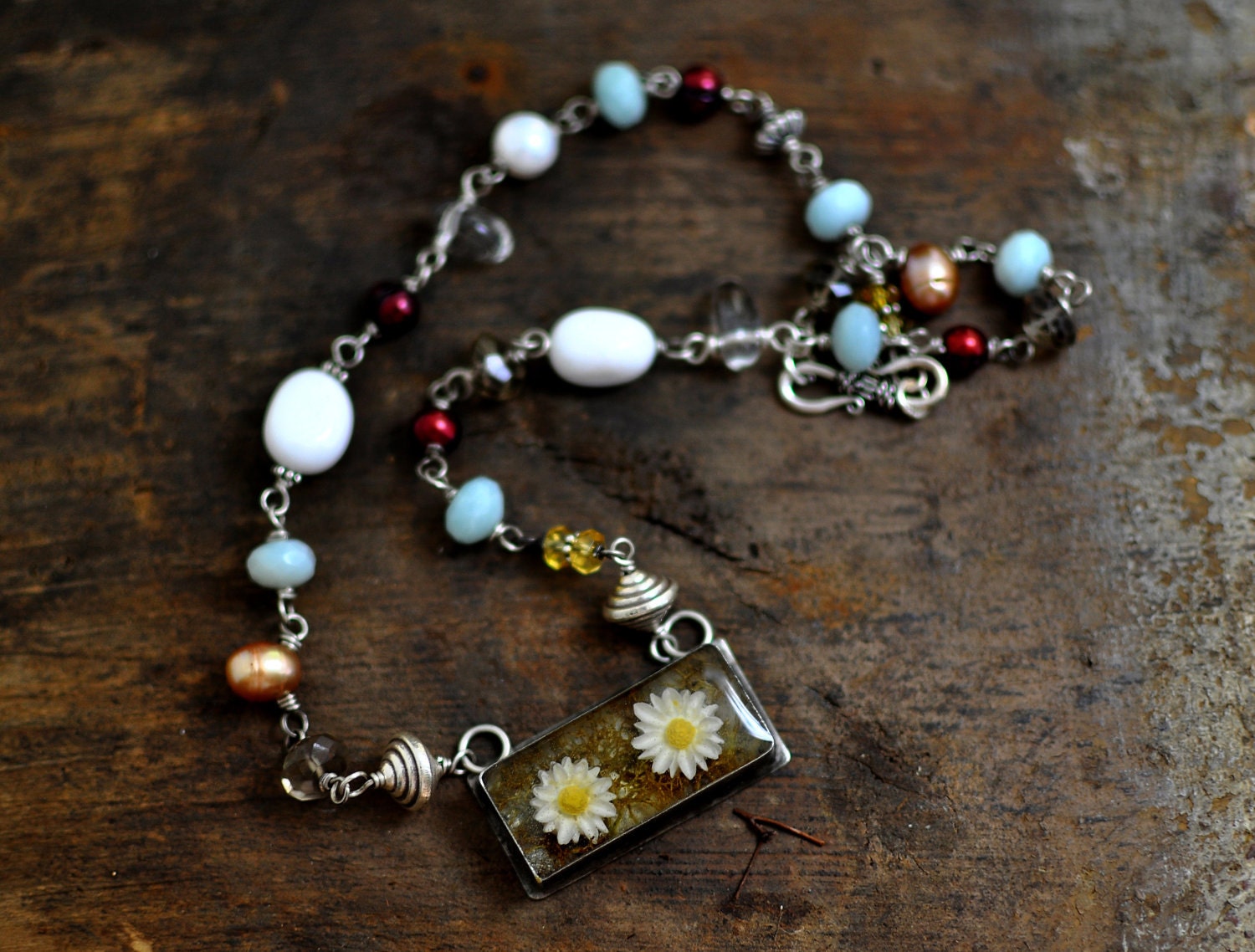 The Spring Garden . Garden Necklace . by Mad Tea Garden