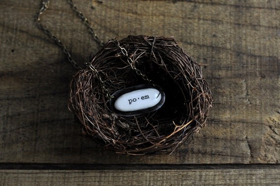 Poem . Words . Necklace . by Mad Tea Garden