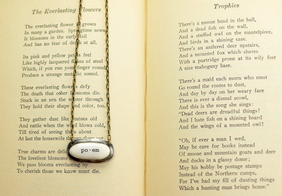 Poem . Words . Necklace . by Mad Tea Garden