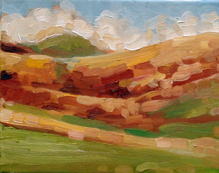 Hills, 8x10 oil painting
