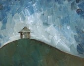 Abandoned, 12x12 oil painting