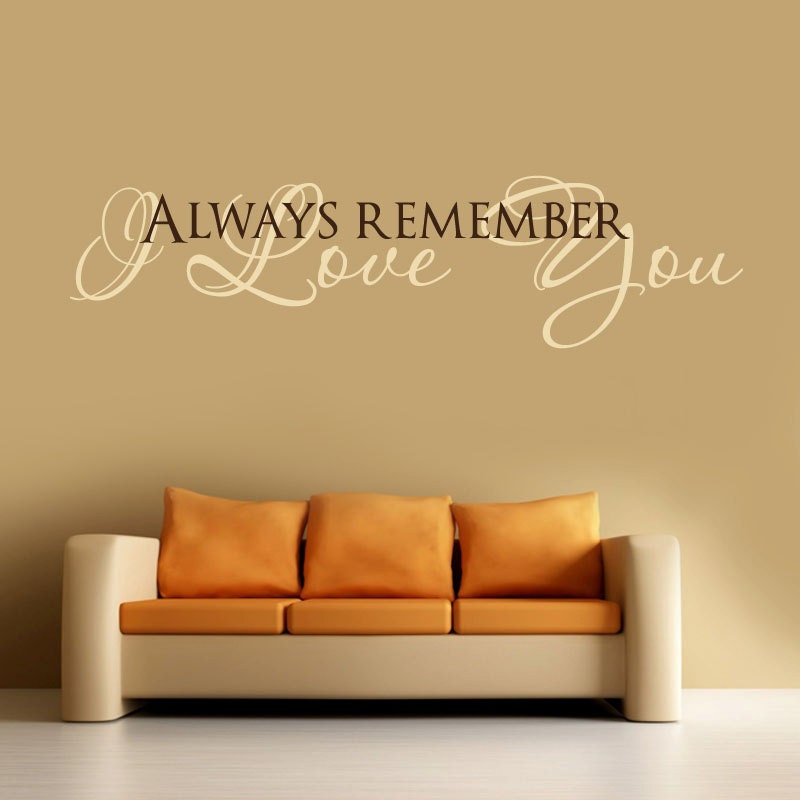 I LOVE YOU ... Vinyl Wall Decal Words Lettering Quote -Bedroom, Kids Room ,Wall Art Decor