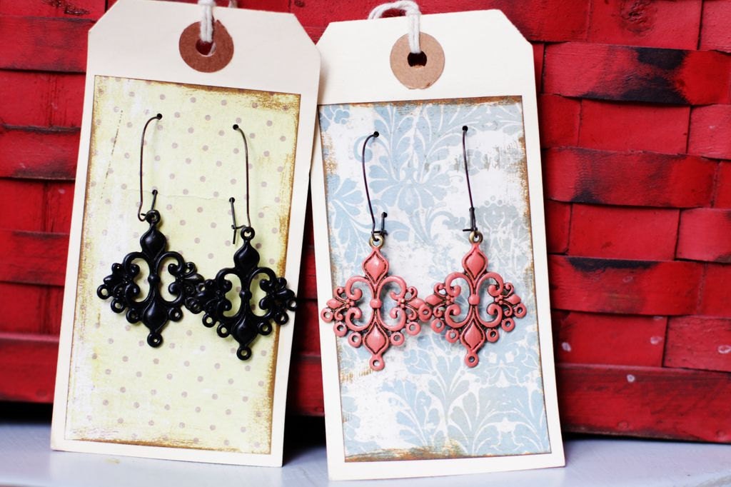 ROWEN - Chandelier Dangle Earrings - CHOOSE Your Own Color- Family Pictures, Bridesmaid Gift or Stocking Stuffers