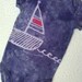 Navy and Red Sailboat Batik Tie Dyed Bodysuit