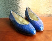 80s Cobalt Blue Flats Size 7