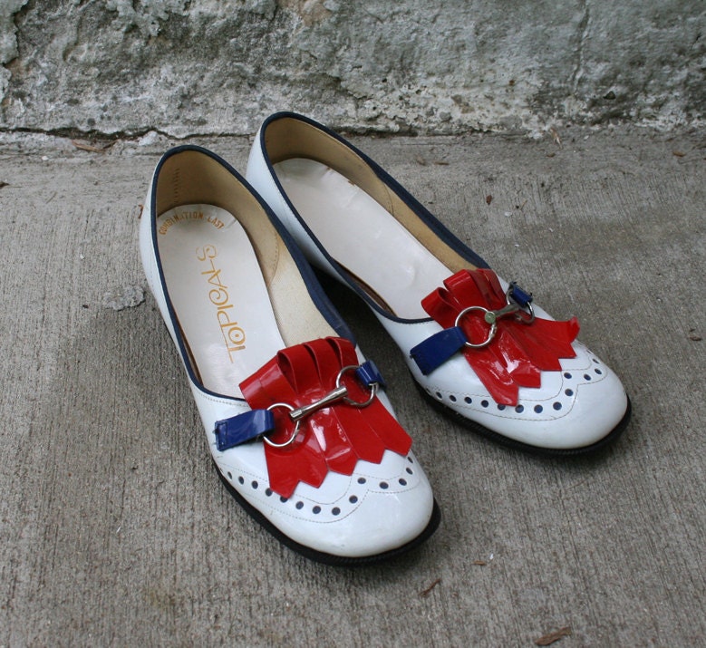 60s Red White and Blue Shoes