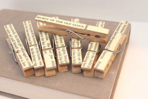 Nancy Drew clothespins - set of 8
