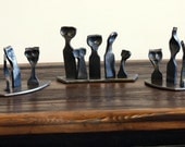 Little Iron People. A Custom Family Sculpture Hand Forged by a Blacksmith