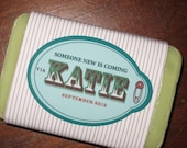 someone new is coming - baby shower favor - custom soap label