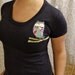 Custom Hand Stitched Owl T-shirt (You choose color & Size)