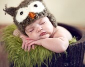 SALE - Olive Faux Fur Photography Prop - Soft, Cozy, Cuddly Faux Fur Nest - Perfect Newborn Photography Prop