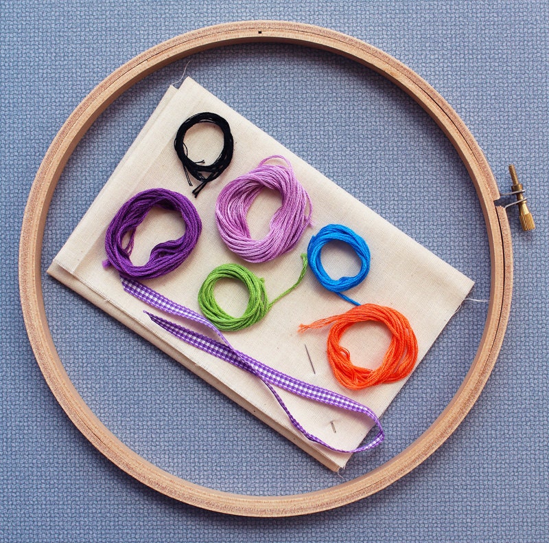 Kit it. Make any cross stitch Pattern a Kit including hoop, needle, floss, fabric. Add to pattern order.