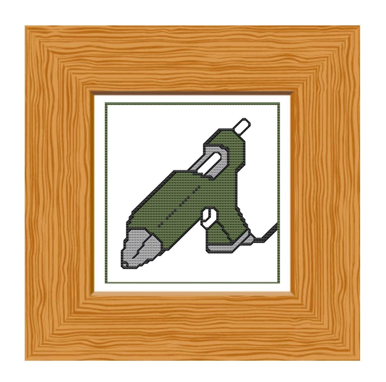 glue gun cross stitch pattern