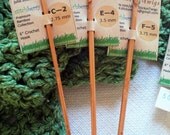 Crochet hooks, bamboo, 6 inch, assorted sizes